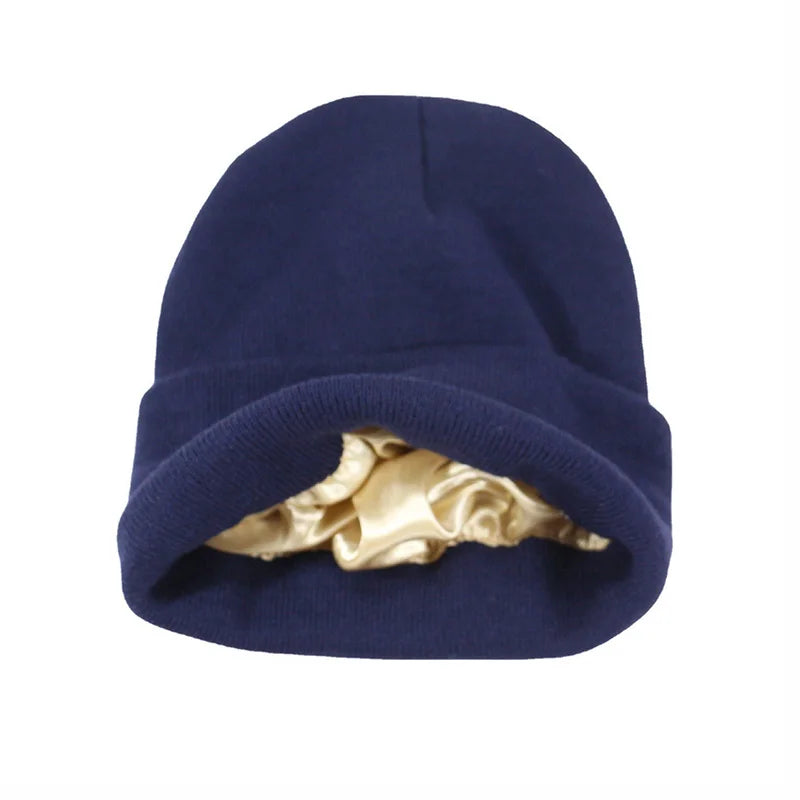 Satin Lined Knit Cap